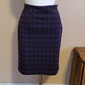 Adrienne Vittadini purple and black skirt 10P